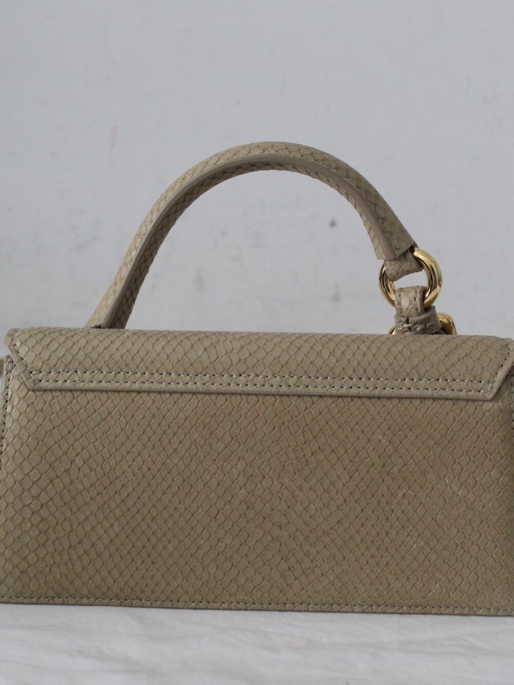 NEW Jacquemus Long Le Chiquito Moyen Bag Trapeze Top Handle Handbag Crossbody - Picture 5 of 11